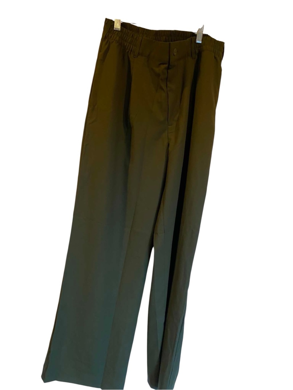 NWT Beyond Yoga Wide Leg Trousers OLIVE GREEN Size: Large